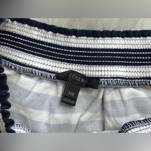 J. Crew Off the Shoulder Striped Top Nautical Blue White - Picture 3 of 4